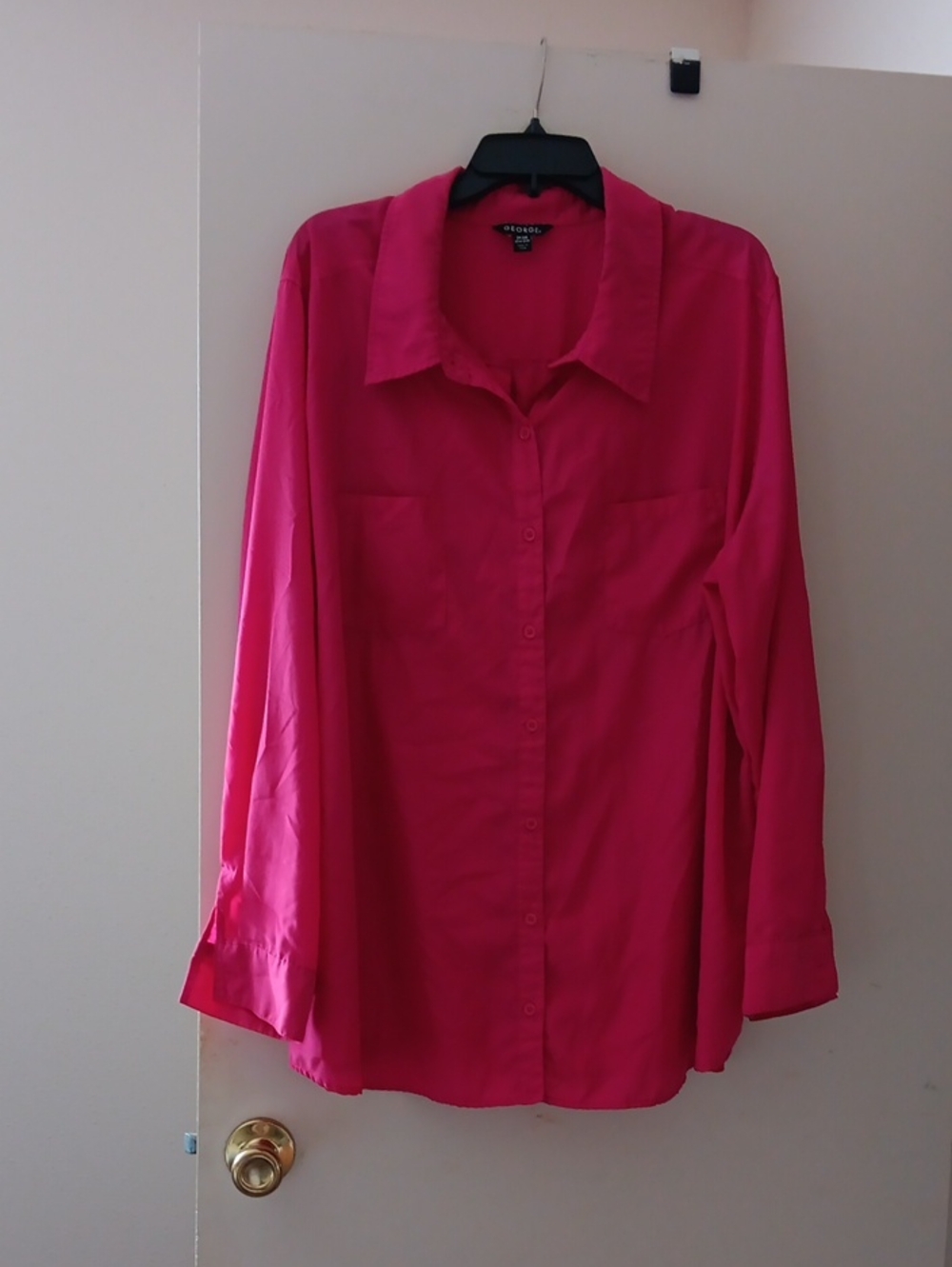 George Bright Fuchsia Button-Down Shirt